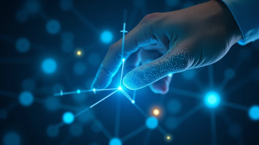 AI healthcare technology visualization with medical data