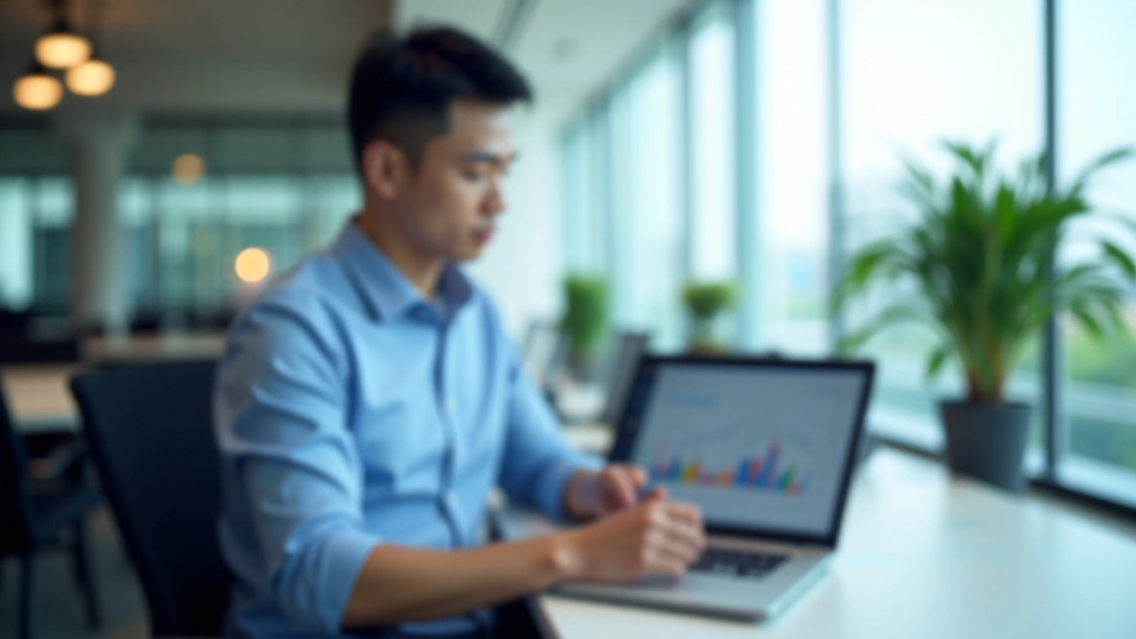 Financial professional reviewing venture capital data and investment analytics at workspace