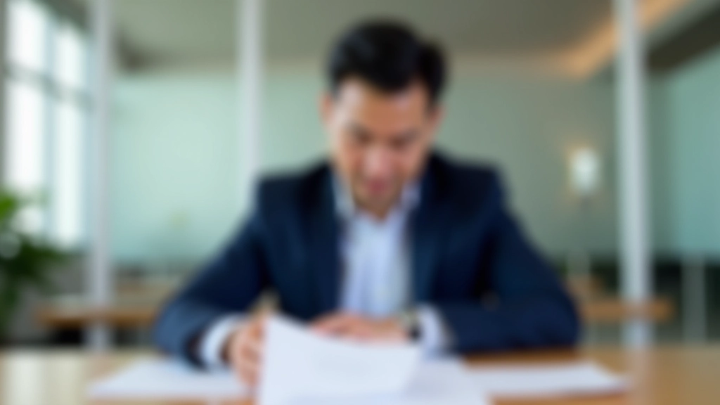 Lawyer and startup founder reviewing investment agreement documents and term sheets at professional office desk