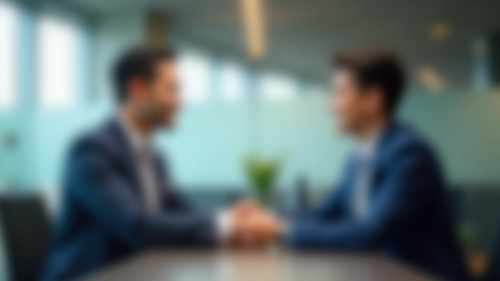 Angel investor and startup founder discussing investment terms in a professional meeting
